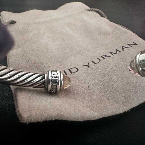 David Yurman Morganite 7mm Classic Cable Bracelet - Picture 2 of 6